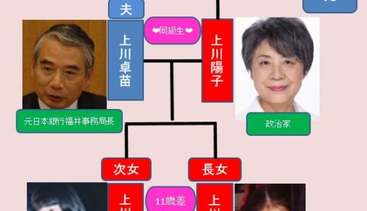 川上陽子の家系図を写真付きでわかりやすく解説！なんと一般家庭出身！